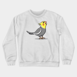 Cute Screaming Cockatiel Cartoon Crewneck Sweatshirt